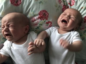 twins crying