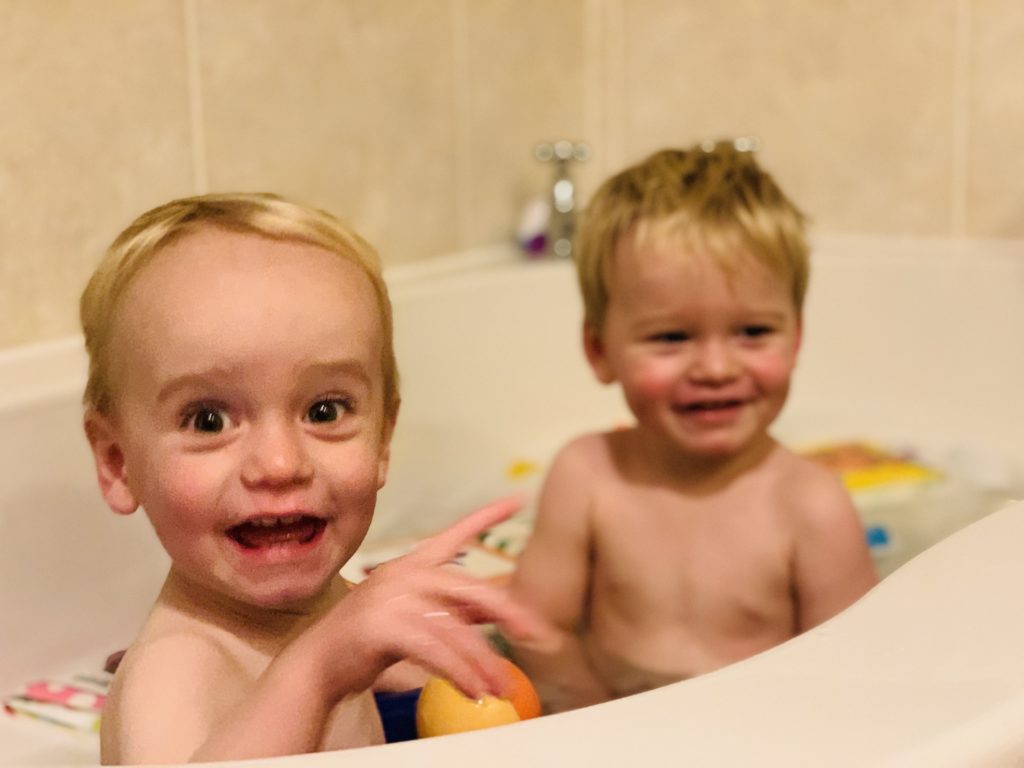 My boys love a bath, but it takes double the time. 