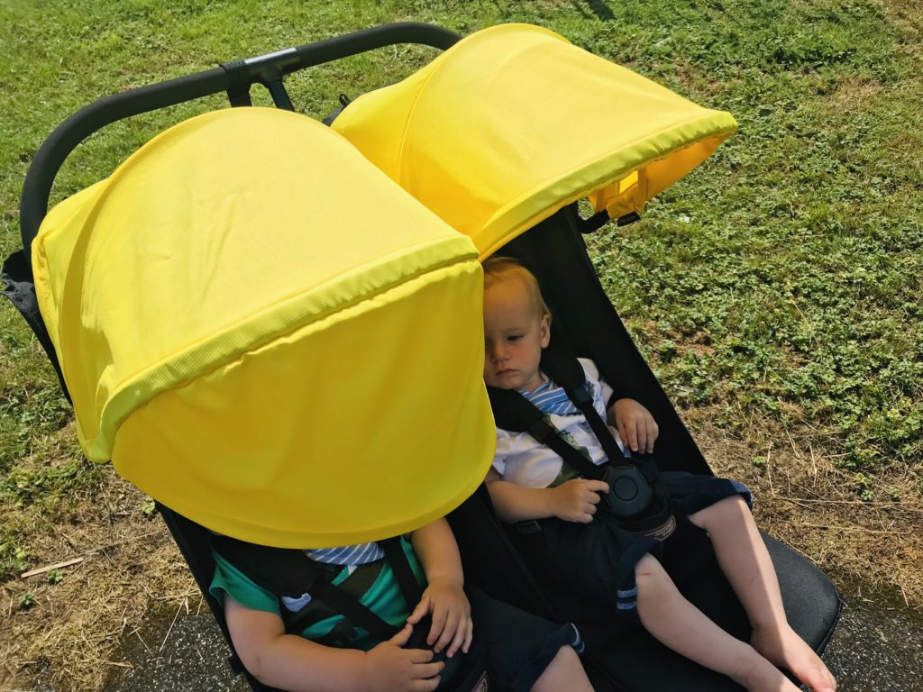 The sunhood on the buggy is excellent