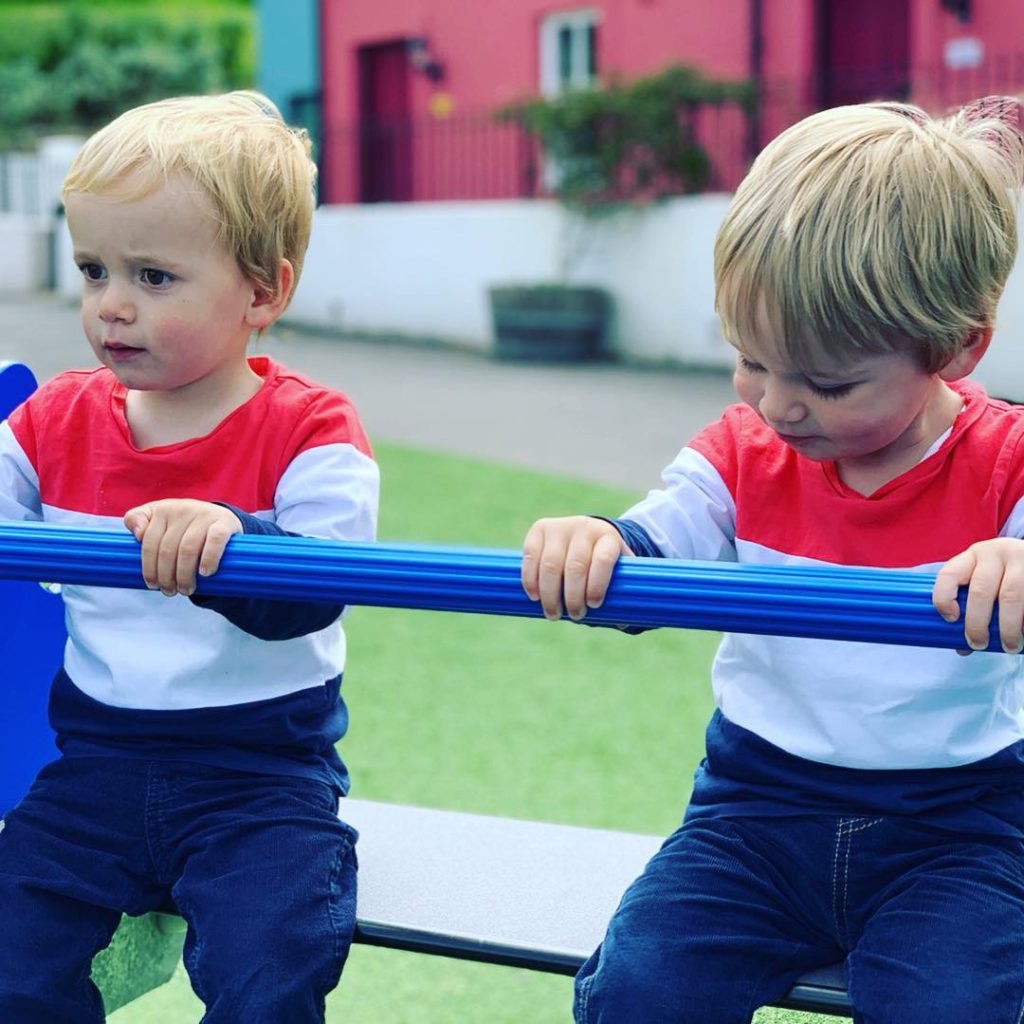 Twins on a seesaw at Bluestone