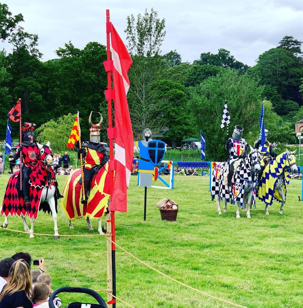 A jousting spectacular at Powderham Castle