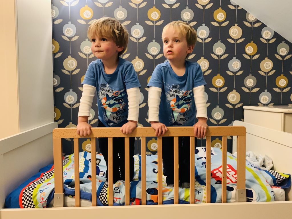 Twins with Baby Dan bed rail