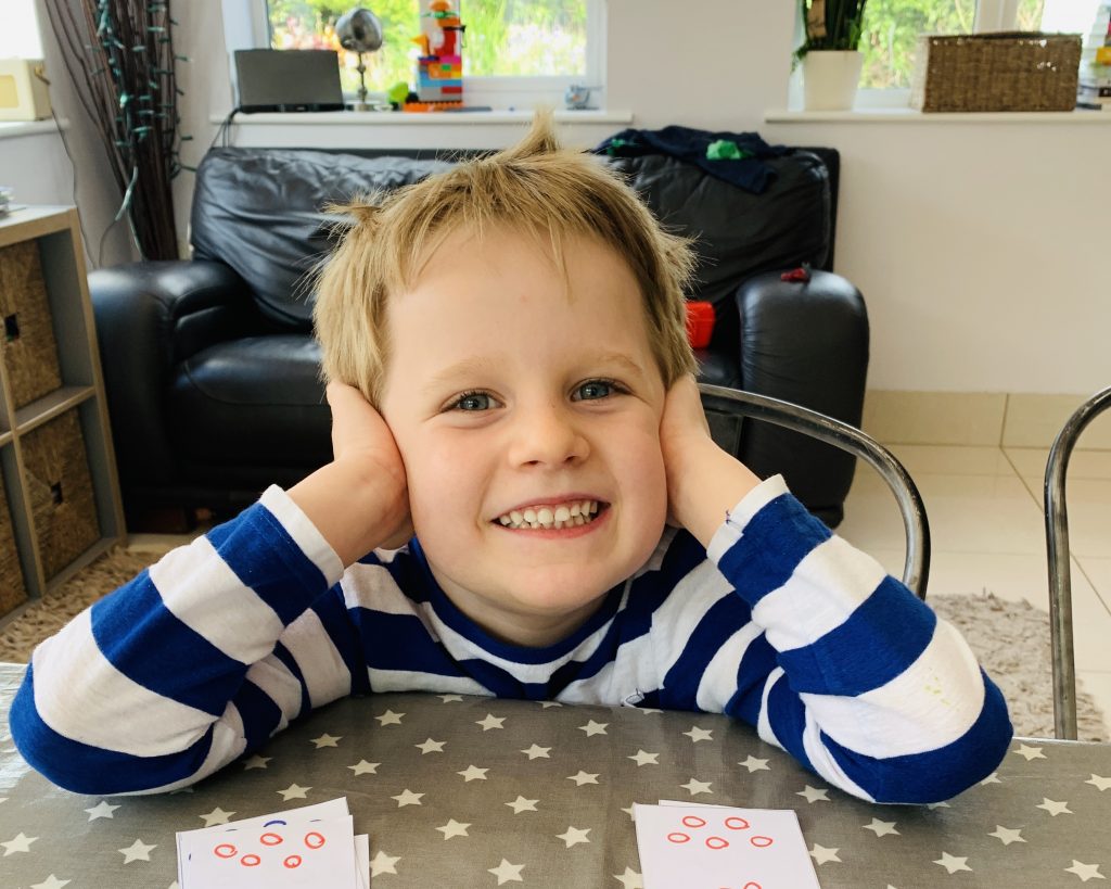 Four year old at home before being sent back to school