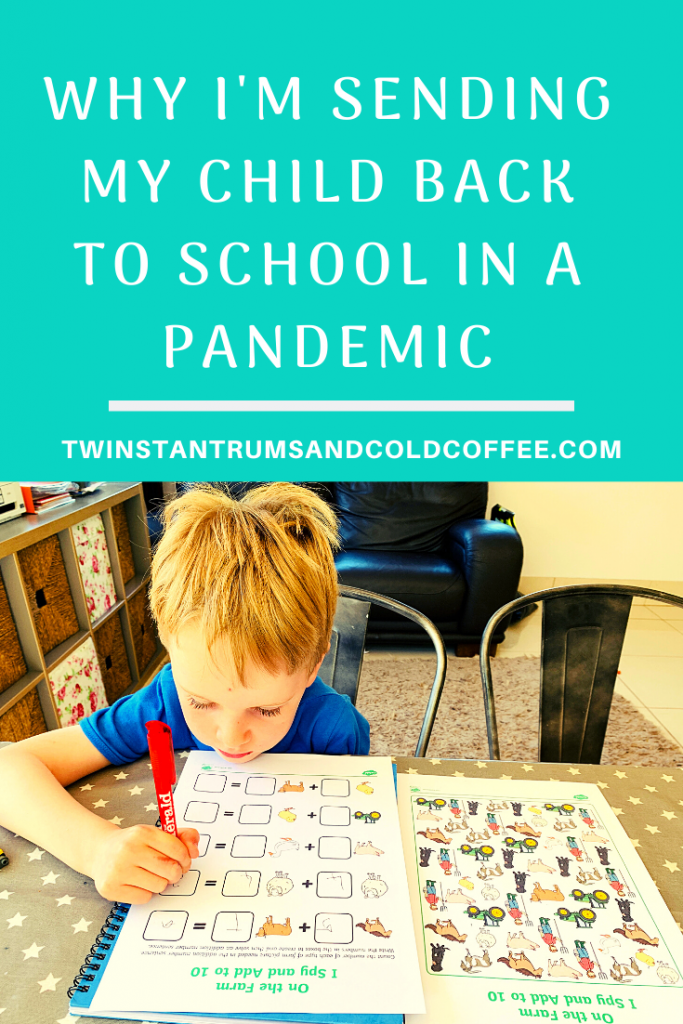 PIN image for why I'm sending my child back to school in a pandemic