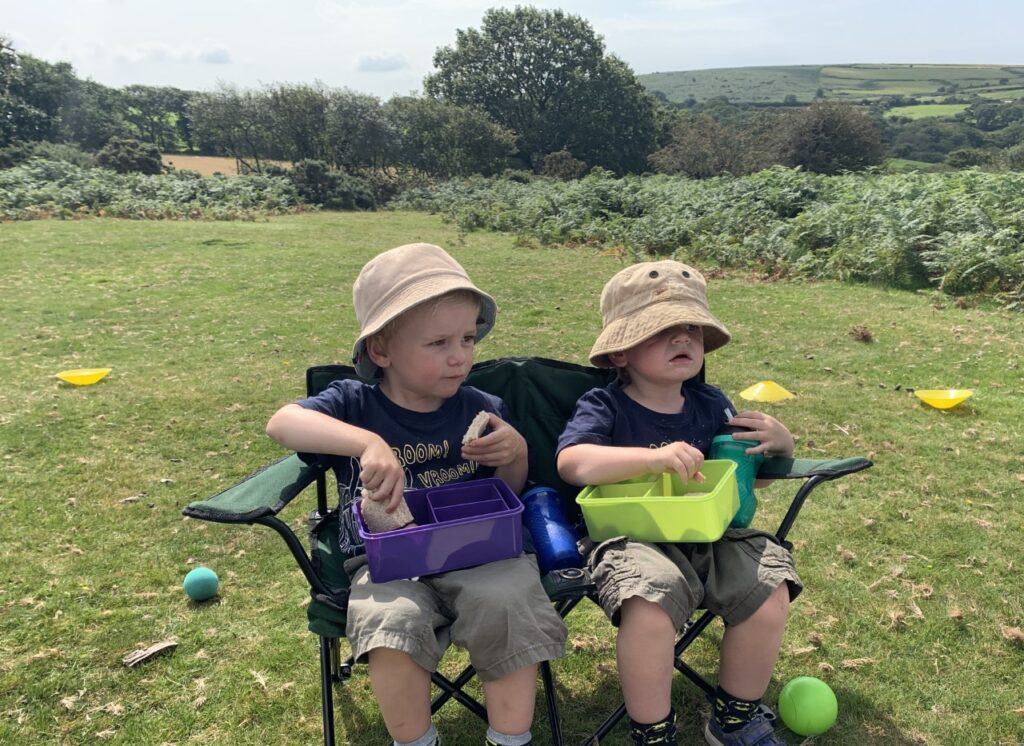 Twin boys on Dartmoor