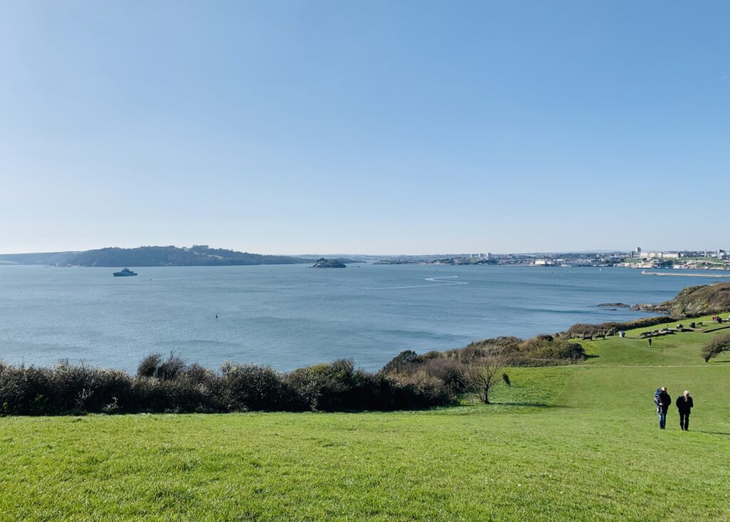 View out to see from Jennycliff, one of the best outdoor spaces in Plymouth