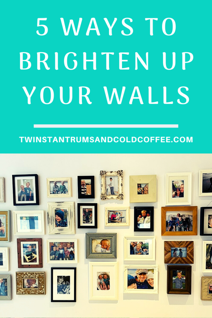 PIN image of a picture gallery wall for how to brighten your walls with wall art