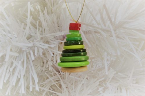 Christmas craft button tree decoration