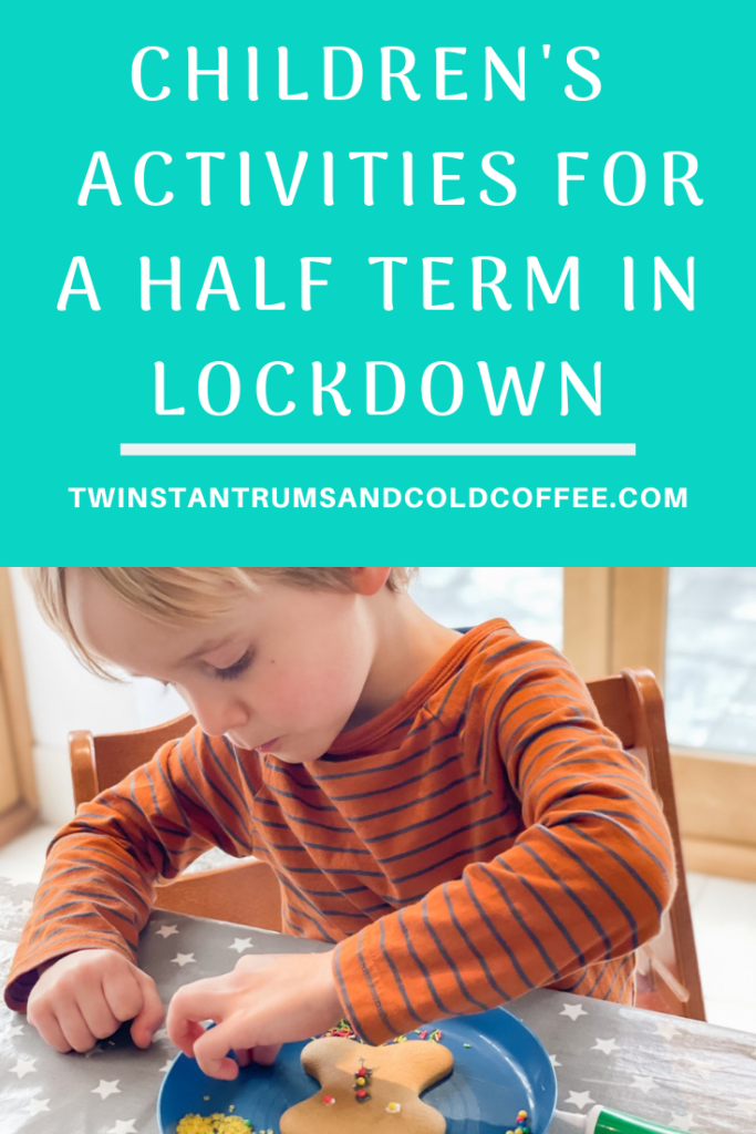 PIN image for children's activities for a half term in lockdown