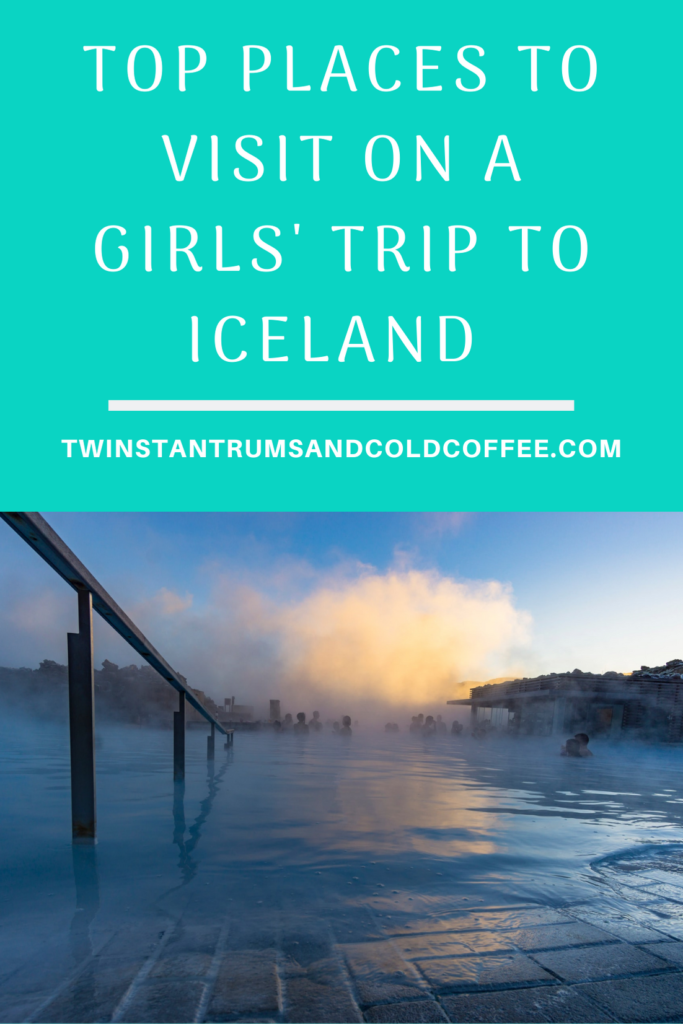 PIN image of a geothermal spa as a suggestion of places to go on a girls' trip to Iceland