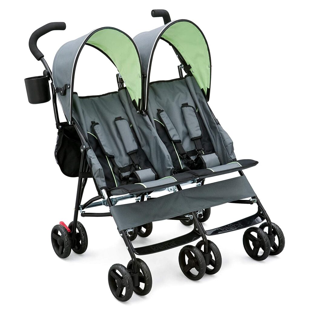 Delta double stroller from Amazon will make travelling with twins easy