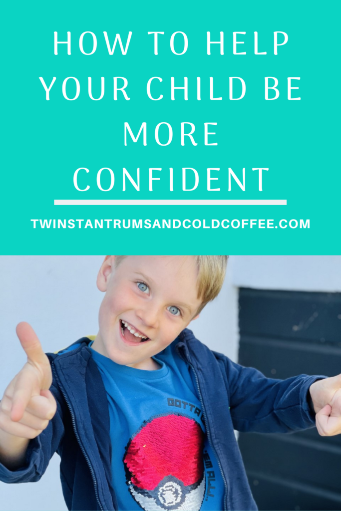 How to help your child be more confident with a pic of a five year old smiling and with thumbs up