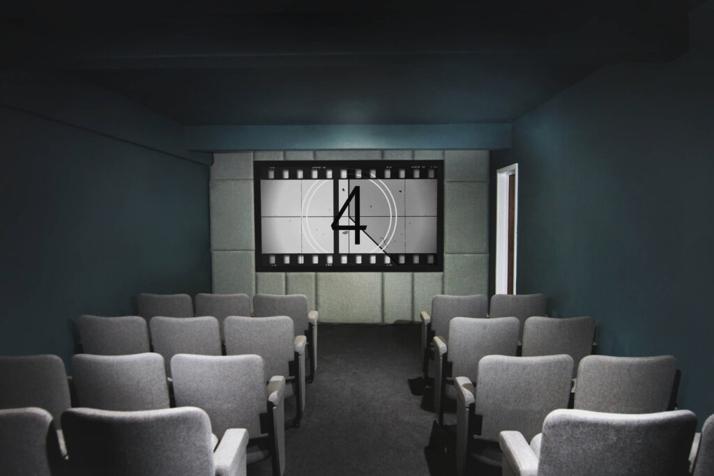 A 30-seat in house cinema at the Esplanade hotel in Cornwall