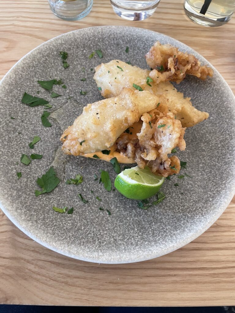 A plate of crispy squid