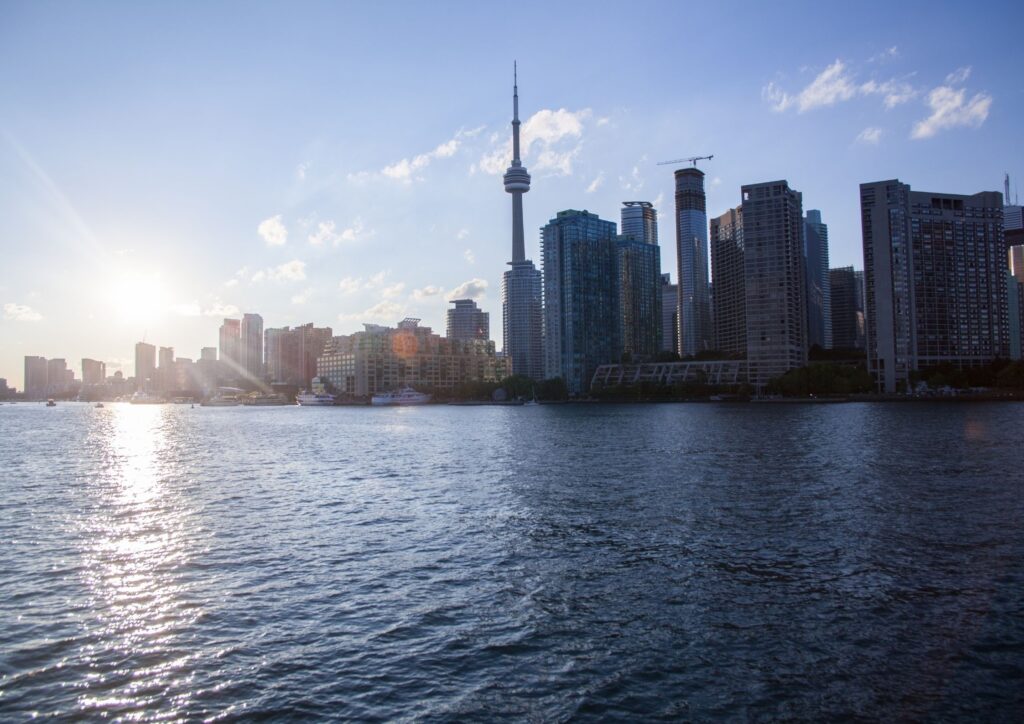 Skyline of Toronto which is a great place for travel with kids