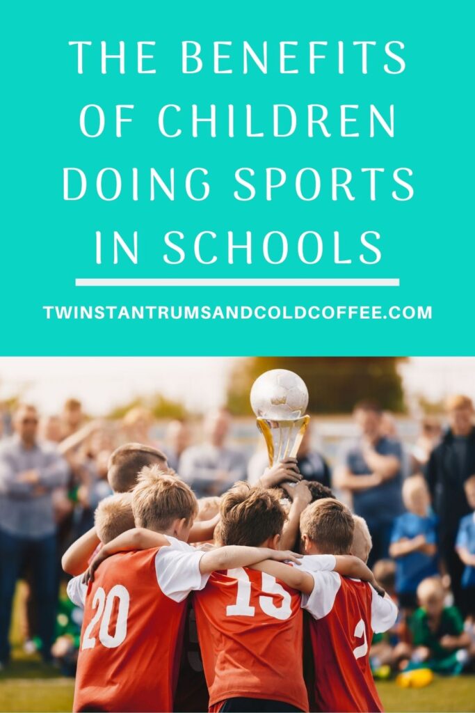 PIN image of a group of boys hugging after winning a football game as part of sport in schools