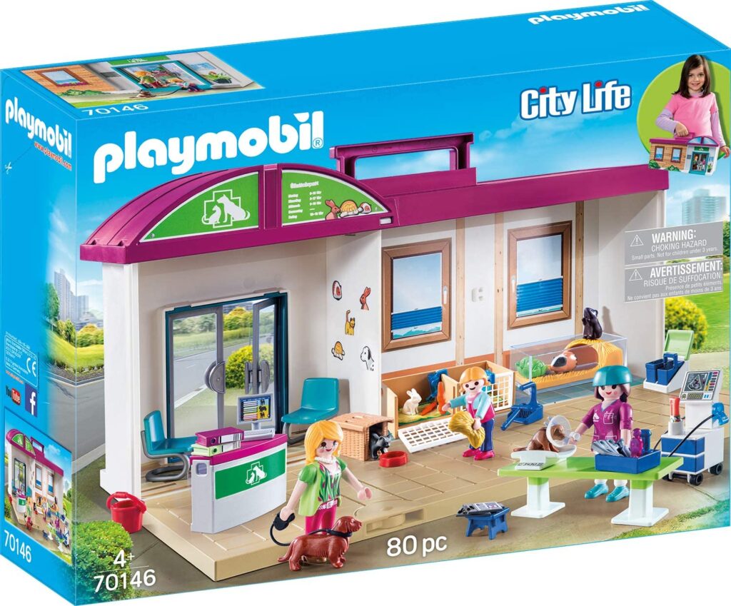 Playmobil city life vet clinic toy set is one of the best presents for six year old girls