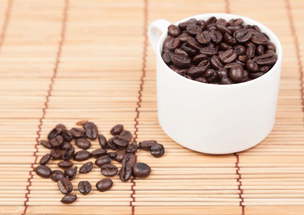 Caffeine content in coffee beans 