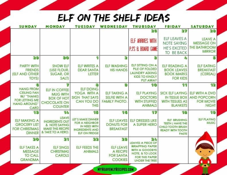 Grid of Elf on the Shelf ideas