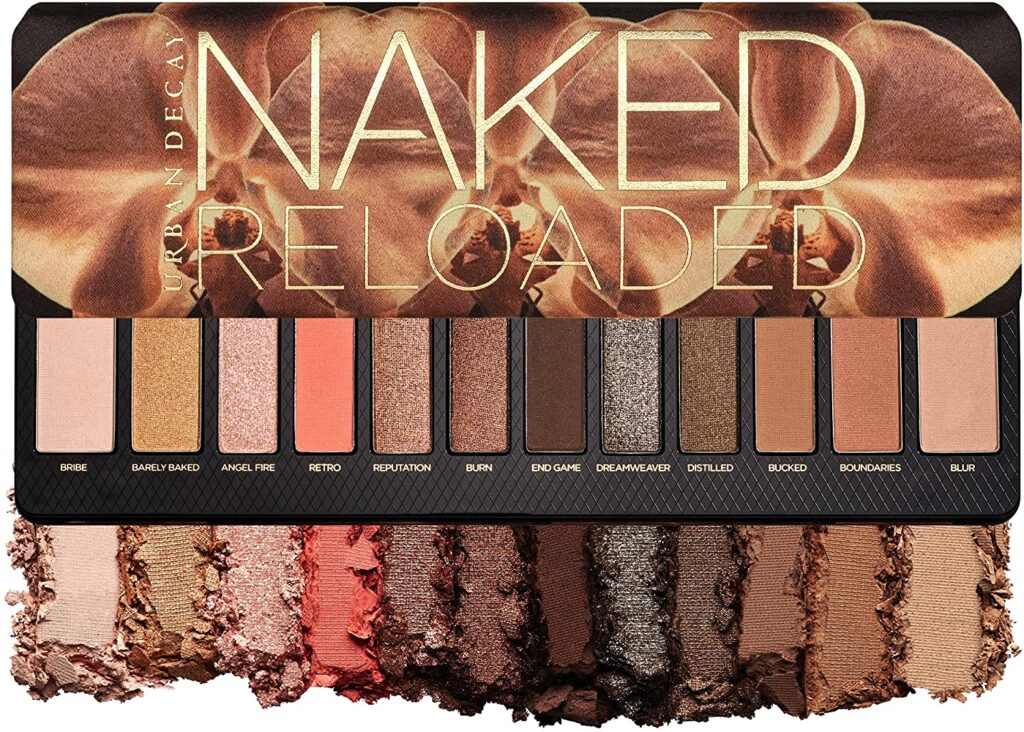 Urban Decay Naked Reloaded eyeshadow palette and box