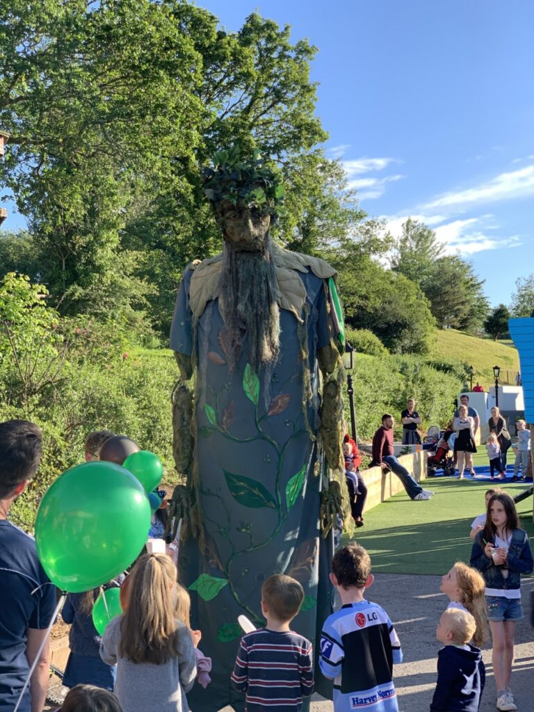 Green man at a summer festival at Bluestone