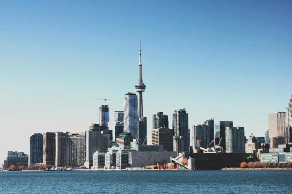 Top of the CN tower which is one of the best things to do with kids in Toronto