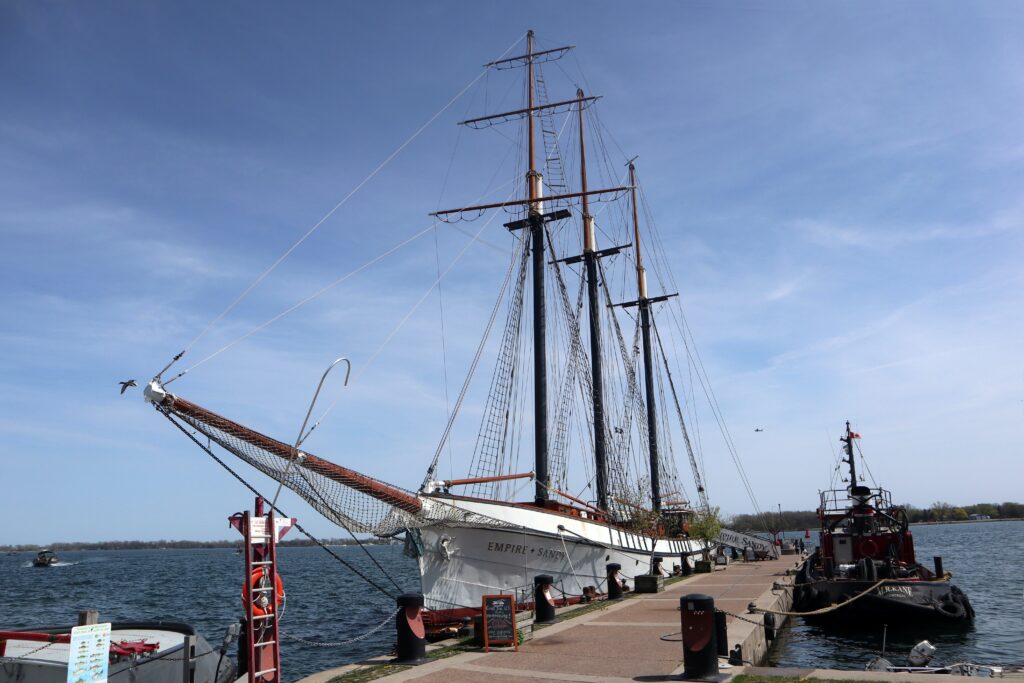 A tall ship in Toronto harbor