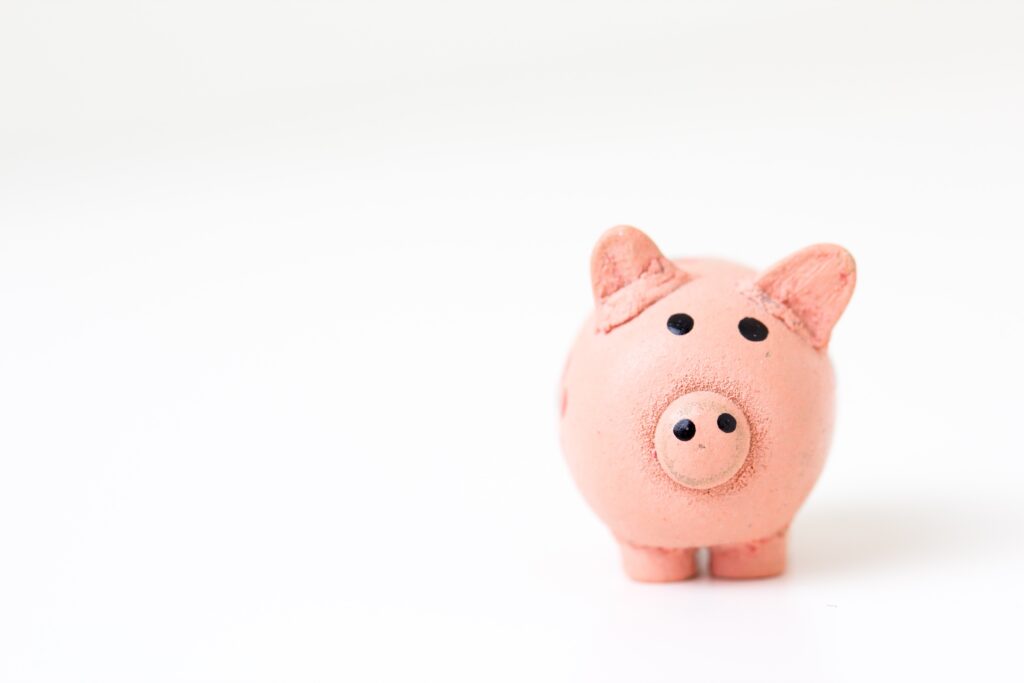 A piggy bank for a post about the financial mistakes new parents make