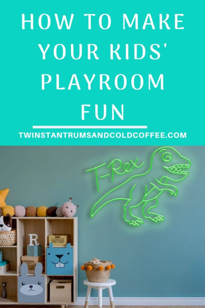 How to make your kids' playroom fun PIN image