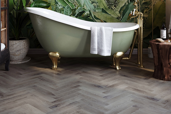 Invictus  vinyl flooring is idea for bathrooms