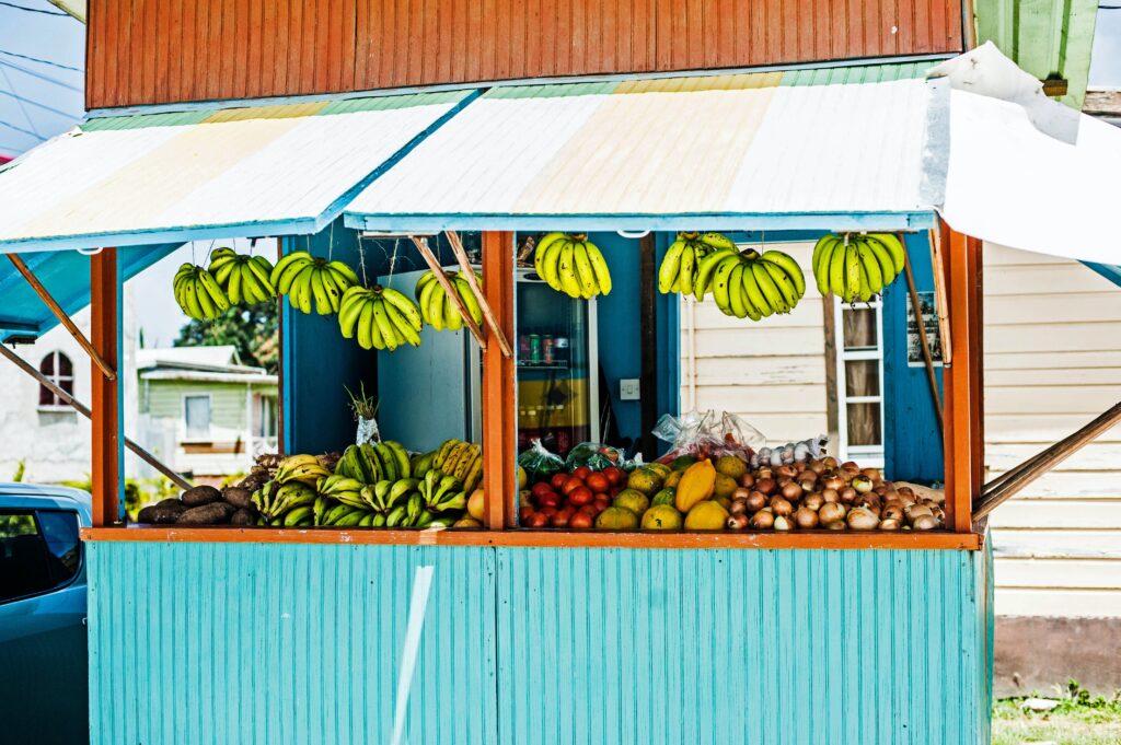 A banana shop in Barbados, one of the best places to visit in the Caribbean