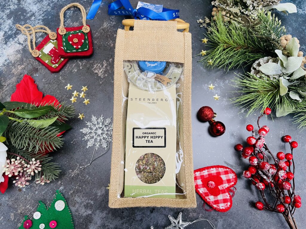 Steenbergs Happy Hippy tea gift set is amongst the best presents for mums