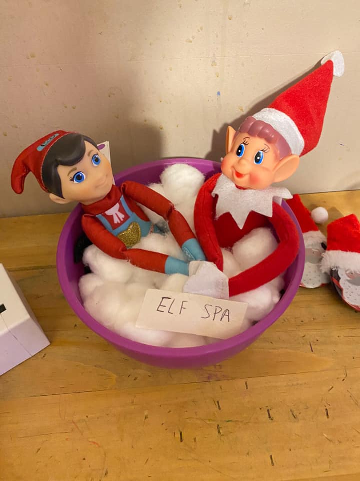 Elves relaxing in the hot tub by Georgina Morris