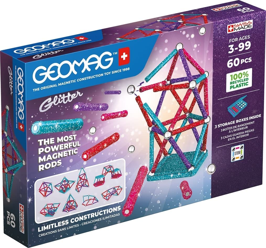 Geomag glitter set is a great present for eight year old girls