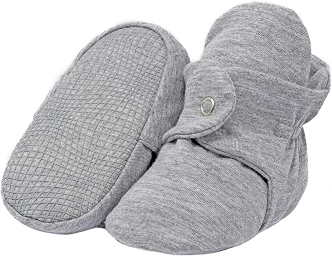 Pair of grey baby booties