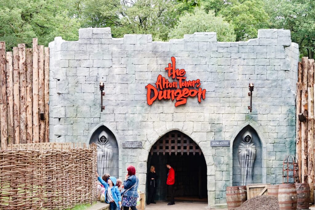 The Dungeon at Alton Towers for a blogpost on best places to stay near Alton Towers