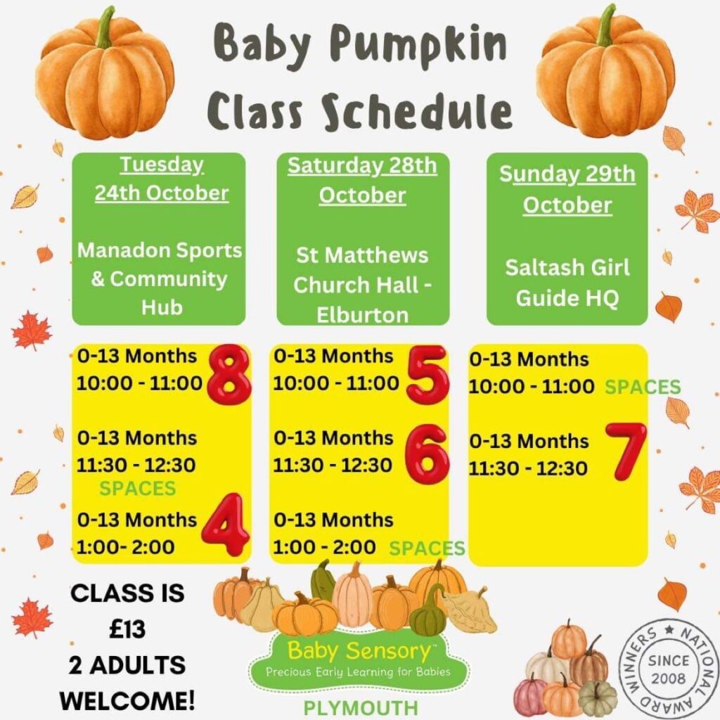 Baby sensory  sessions for Halloween in Plymouth