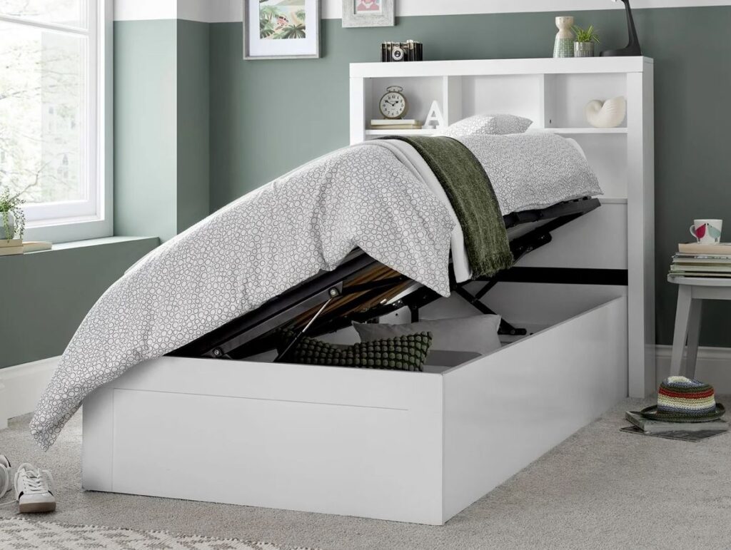 white ottoman bed