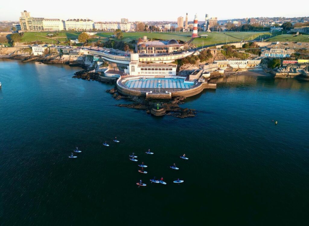 Tinside Lido from the sky