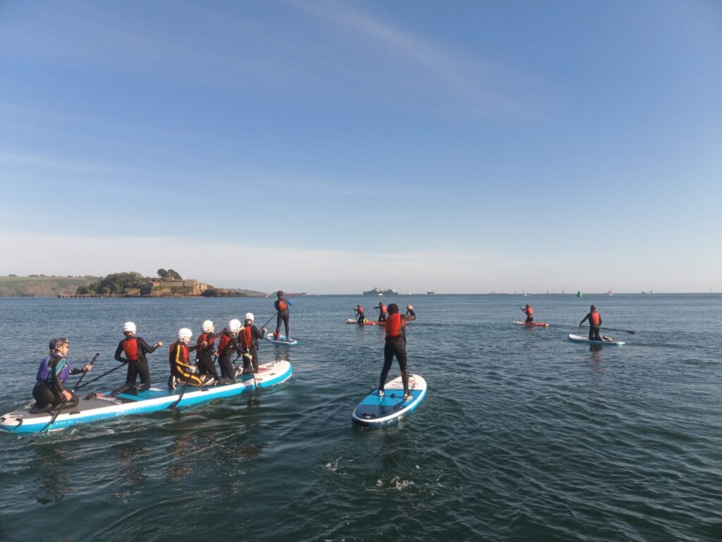 Paddleboarding in Plymouth Sound