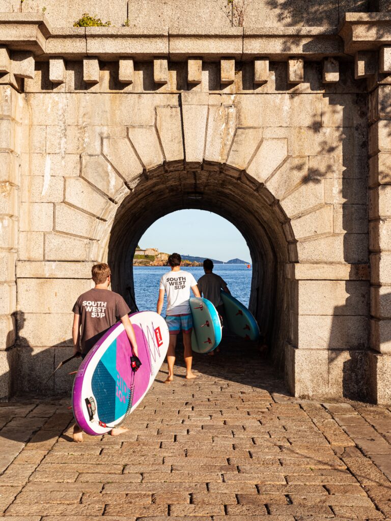 Paddleboarders at Royal William Yard