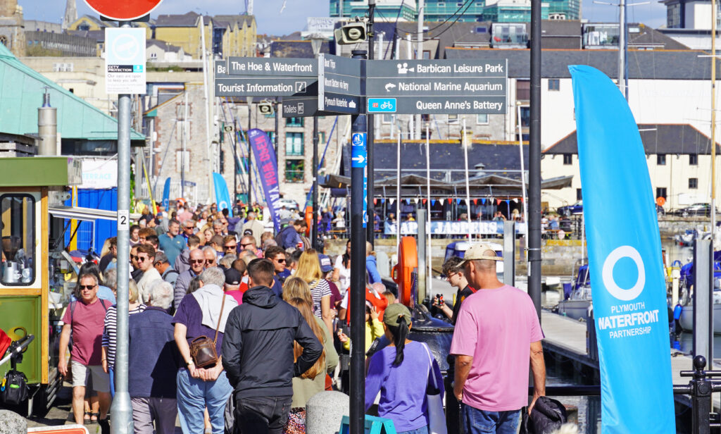 Crowds at Seafest in Plymouth