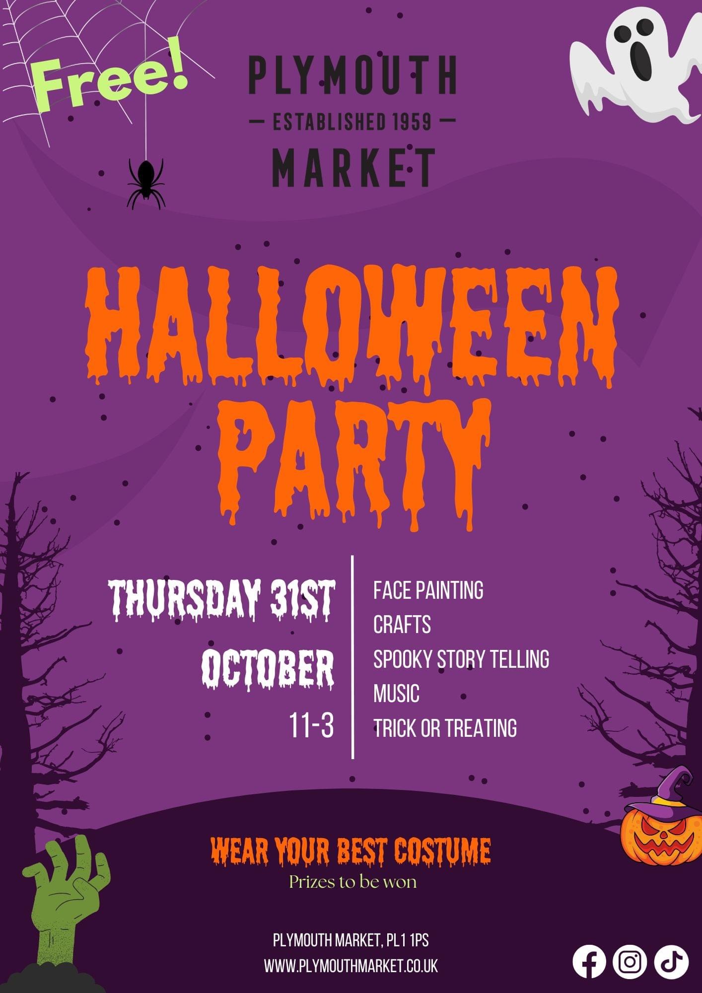 Halloween party at Plymouth Market