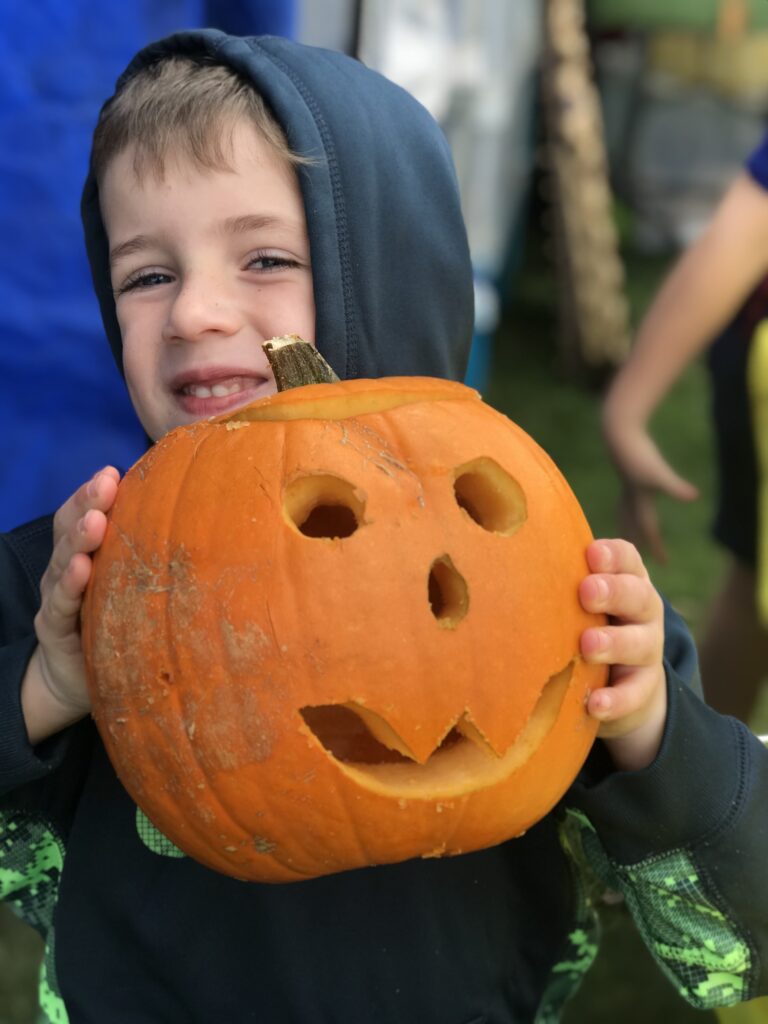 Halloween pumpkin carving at Royal William Yard