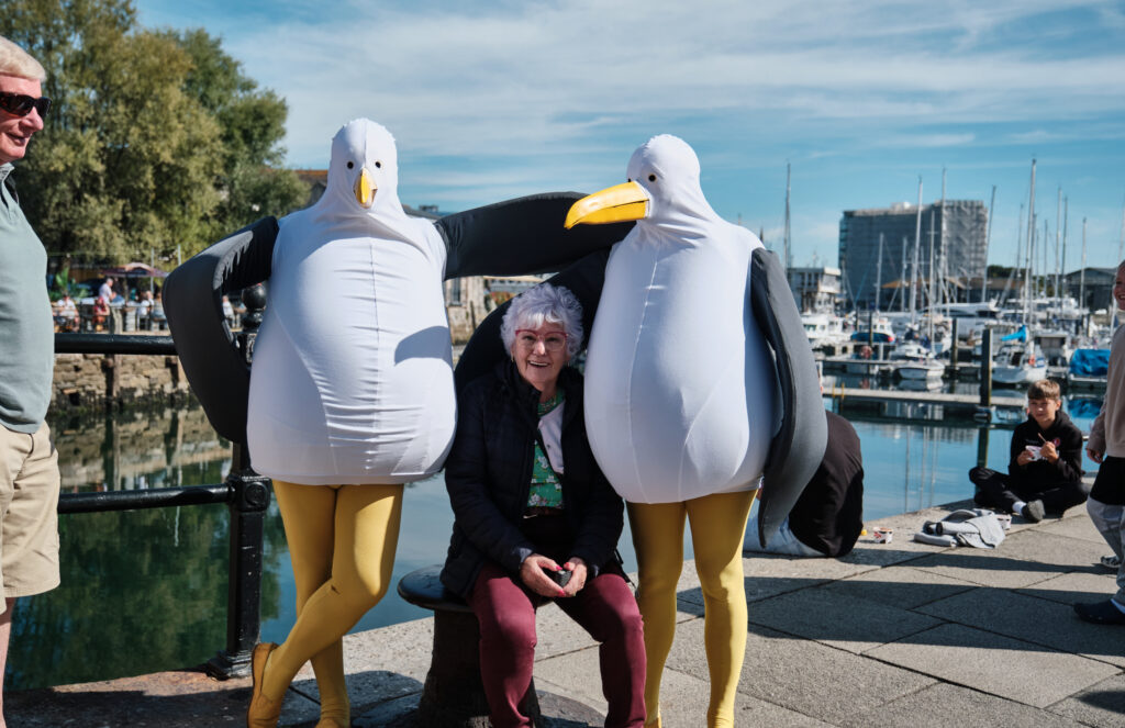 Penguin entertainers getting ready for Seafest 2025