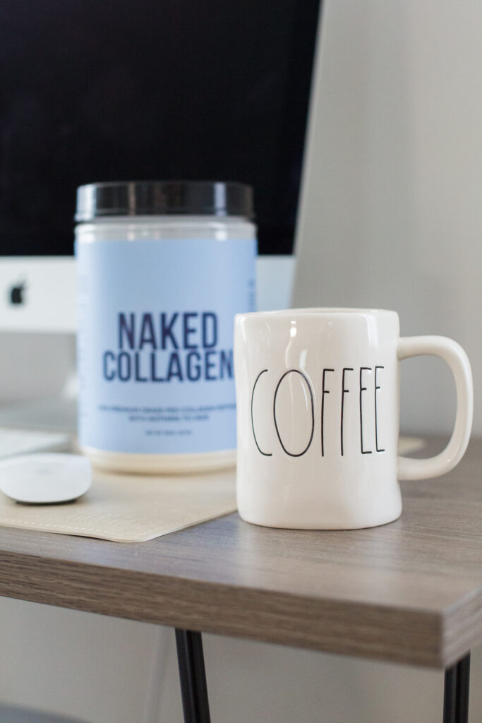 naked collagen in a cup of coffee